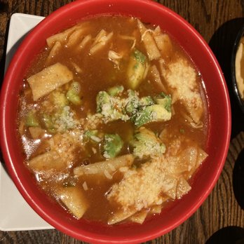 L & J Cafe - Large chicken tortilla soup with lots of shredded chicken breast and chunks of avocado - Mexican Near Me - El Paso, Texas