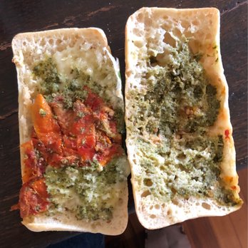 Starbucks - The single smashed tomato and 1/2 a bun of discolored cheese that was delivered. Cold - Coffee & Tea Near Me - New Haven, Connecticut