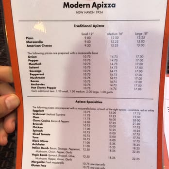 Modern Apizza - Menu 2 - Pizza Near Me - New Haven, Connecticut