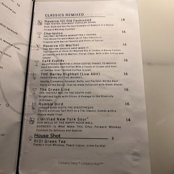 Reserve 101 - Drink menu - Cocktail Bars Near Me - Houston, Texas Reserve 101 - Drink menu - Cocktail Bars Near Me - Houston, Texas