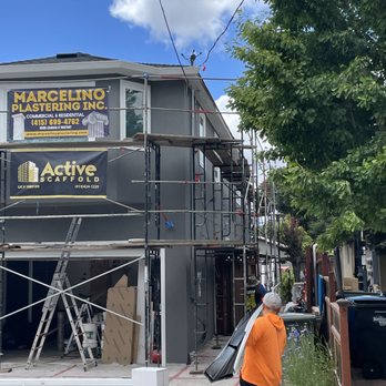 Marcelino Plastering - Scaffolding installed around the whole house all at once, enabled optimization of time. Well secured. - Stucco Services Near Me
