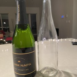 Brooklyn Brew Shop - sparkling bottle from Brooklyn brew shop compared to regular sparkling wine bottle: much thinner