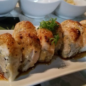 M Sushi - My wife likes rolls but this baked salmon roll seems to be popular - Sushi Bars Near Me - Wailuku, Hawaii M Sushi - My wife likes rolls but this baked salmon roll seems to be popular - Sushi Bars Near Me - Wailuku, Hawaii