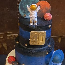a space themed cake a space themed cake
