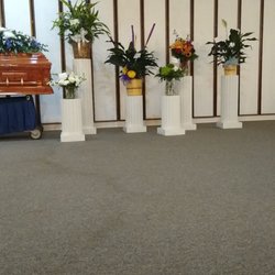 Clayton Kay Vaughan Funeral Service - Flowers by the Casket.