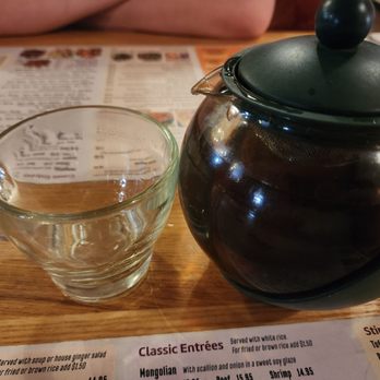 Bistro Chen - a cup of tea and a teapot on a table - Sushi Bars Near Me - Arlington Heights, Illinois