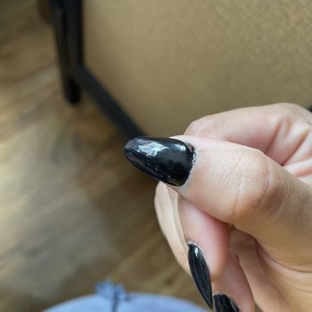 Classy Nails & Spa - Gap between nail extension and cuticle only filled in with polish - Nail Salons Near Me - Long Beach, California