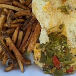 The Local Hive - Chopped green chili cheeseburger & hand-cut fries