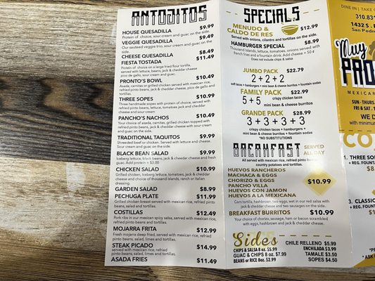 Menu photo 2 Muy Pronto Tacos Los Angeles, CA Menu photo 2 Muy Pronto Tacos Los Angeles, CA