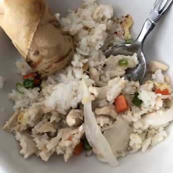 Lucky Lotus - After school rice with chicken and a veggie egg roll - Thai Near Me - Des Moines, Iowa Lucky Lotus - After school rice with chicken and a veggie egg roll - Thai Near Me - Des Moines, Iowa
