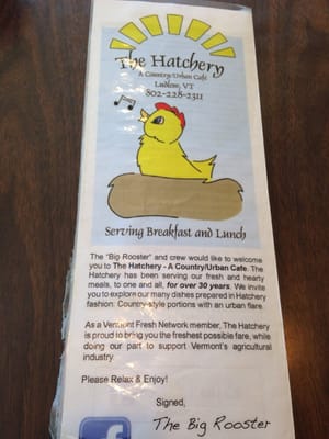 Menu photo 3 The Hatchery Ludlow, VT
