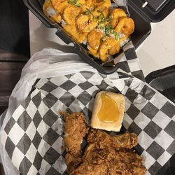 Dare Deli & Steamhouse - Boom Boom Shrimp and 2 Piece chicken.