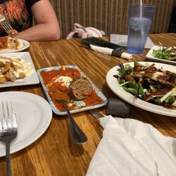 Johnny Rocco's Italian Grill - Meat balls with ricotta cheese pecan salad truffle fries caprese salad