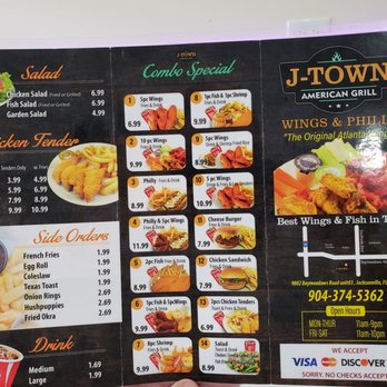 J-Town Wings & Philly - Take out menu - Chicken Wings Near Me - Jacksonville, Florida