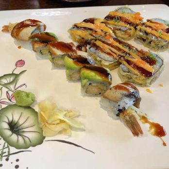 VIP Sushi & Hibachi - I believe the one with Avocado is the dragon roll and the 5 rolls laying down is the Oconomowoc roll! - Sushi Bars Near Me - Oconomowoc, Wisconsin VIP Sushi & Hibachi - I believe the one with Avocado is the dragon roll and the 5 rolls laying down is the Oconomowoc roll! - Sushi Bars Near Me - Oconomowoc, Wisconsin