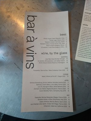 Menu photo 5 Bar a Vins Charlotte, NC