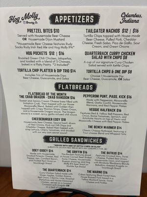 Menu photo 2 Hog Molly Brewing Columbus, IN Menu photo 2 Hog Molly Brewing Columbus, IN
