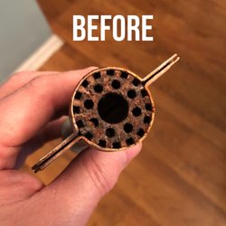 Kingdom Heating & Cooling - Rusted furnace burner before I cleaned it.
