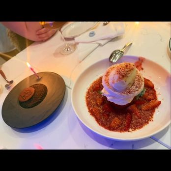 The Landon - Chocolate birthday dessert and the strawberry dessert - American Near Me - Tampa, Florida The Landon - Chocolate birthday dessert and the strawberry dessert - American Near Me - Tampa, Florida