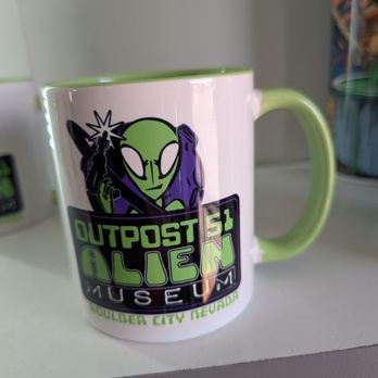 Outpost 51 Alien Museum - Mug in gift shop - Museums Near Me - Boulder City, Nevada Outpost 51 Alien Museum - Mug in gift shop - Museums Near Me - Boulder City, Nevada
