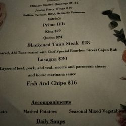 Valley Country Club - Tonight's specials
