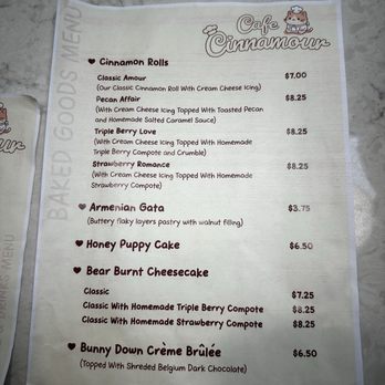 Cafe Cinnamour - Sweets menu - Coffee & Tea Near Me - Davie, Florida
