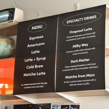 Fireproof Coffee - Menu of the drinks - Coffee & Tea Near Me - Redlands, California