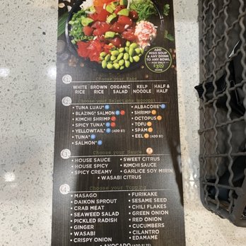 Ahipoki - Poke bowl menu - Poke Near Me - Northridge, California