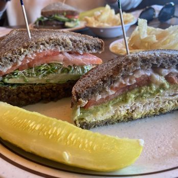 Yellow Deli - We shared - this is my half of the veggie burger and half of the turkey pesto on GF rice bread! - Sandwiches Near Me - Arcadia, Florida Yellow Deli - We shared - this is my half of the veggie burger and half of the turkey pesto on GF rice bread! - Sandwiches Near Me - Arcadia, Florida