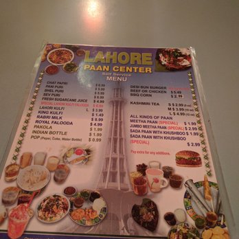 Lahore BBQ Paan Center - Menu - Pakistani Near Me - Toronto, Ontario