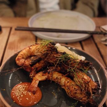 Crudo e Nudo - Prawns a la Plancha (5 pc) - Seafood Near Me - Santa Monica, California