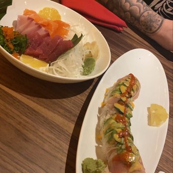 CreAsian - Sashimi combination & pimp daddy roll - Japanese Near Me - Morgan Hill, California