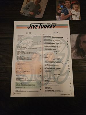 Menu photo 8 Jive Turkey Las Vegas, NV