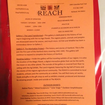 The Reach - Description, hours, cost. - Museums Near Me - Richland, Washington The Reach - Description, hours, cost. - Museums Near Me - Richland, Washington