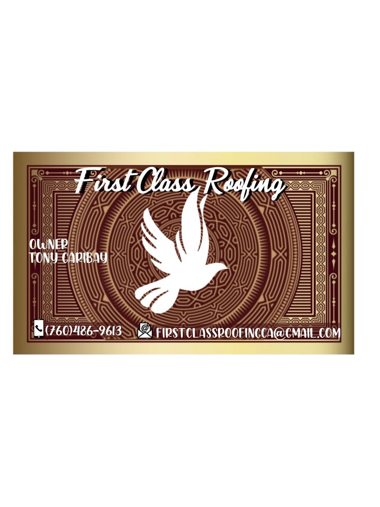 Slide of First Class Roofing