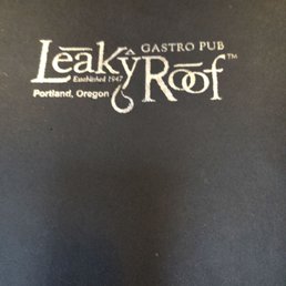 Front of menu