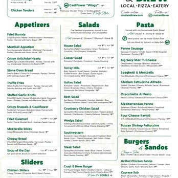 Crust & Brew - Menu - Pizza Near Me - San Diego, California Crust & Brew - Menu - Pizza Near Me - San Diego, California