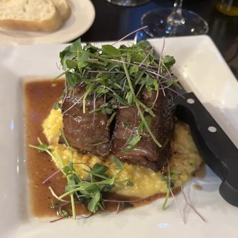 Mycovios - Lamb chops over saffron risotto - Italian Near Me - Ocean Park, Washington