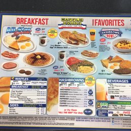 Basic menu of Waffle House Basic menu of Waffle House
