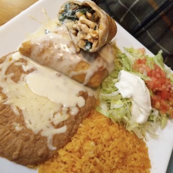 El Rancho - This is new to the menu it is so yummy spinach and mushrooms with steak or chicken or a mix of both is so yummy. - Mexican Near Me - Akron, Ohio