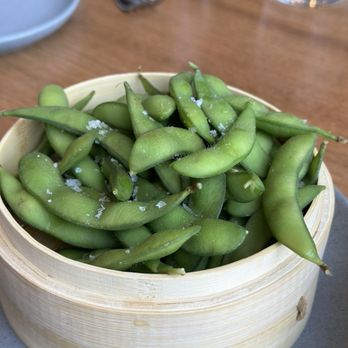 Quail + Crane - steamed edamame with maldon sea salt - Breakfast & Brunch Near Me - San Francisco, California Quail + Crane - steamed edamame with maldon sea salt - Breakfast & Brunch Near Me - San Francisco, California