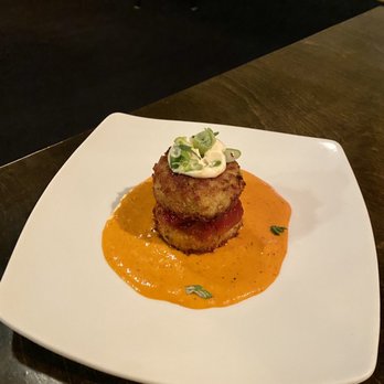 The Mystic Kitchen & Tasting Room - Crab Cake Tower - Cocktail Bars Near Me - Bloomington, Illinois