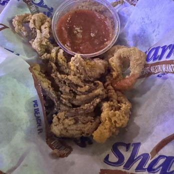 Sharky's Beachfront Restaurant - Dried mostly hard calamari. - Seafood Near Me - Panama City Beach, Florida Sharky's Beachfront Restaurant - Dried mostly hard calamari. - Seafood Near Me - Panama City Beach, Florida