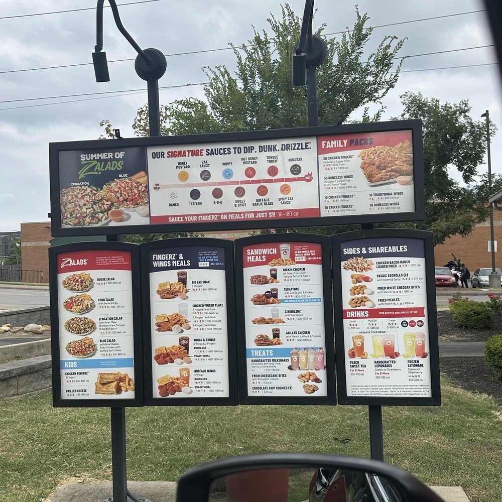 Zaxbys - Menu board - Salad Near Me - Nashville, Tennessee Zaxbys - Menu board - Salad Near Me - Nashville, Tennessee