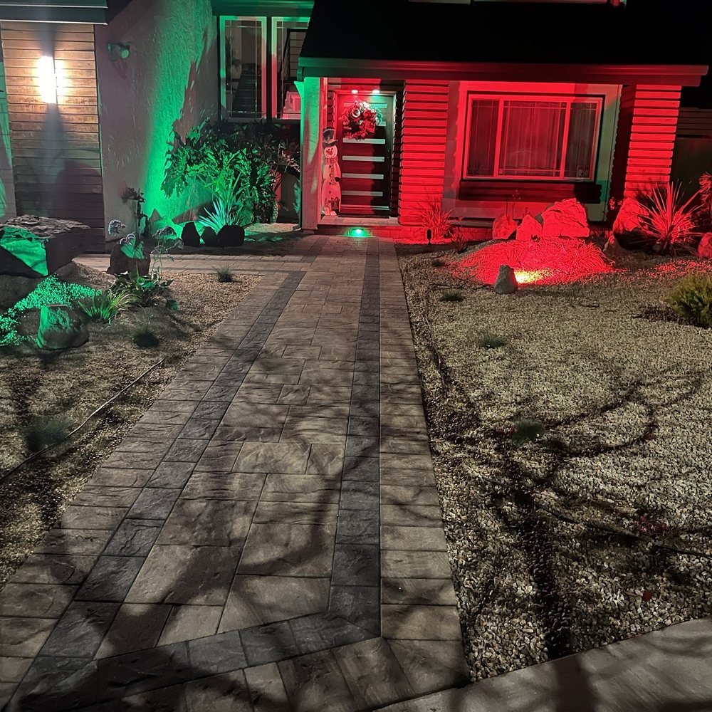 Tobanche Landscaping - Front landscape with water tolerant and dedicated irrigation, LED app control, and design for season., holiday decoration. - Landscaping Near Me Tobanche Landscaping - Front landscape with water tolerant and dedicated irrigation, LED app control, and design for season., holiday decoration. - Landscaping Near Me