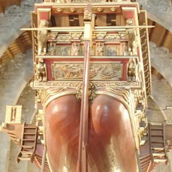Museu Marítim de Barcelona - The ornate aft end of their largest ship....kind of looks like somebodies butt cheeks. LOL! - Museums Near Me - Barcelona, B