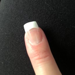 First she never cleaned my nails up. Not even a quick cuticle push. NOTHING First she never cleaned my nails up. Not even a quick cuticle push. NOTHING