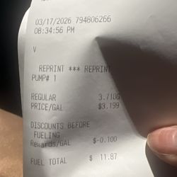 Shell - Tank was nowhere near even 1/2 with $11