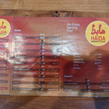 Haida Sandwich - Menu - Sandwiches Near Me - Mission Viejo, California Haida Sandwich - Menu - Sandwiches Near Me - Mission Viejo, California
