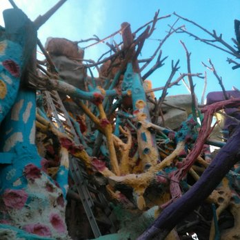 Salvation Mountain - Psychedelic trees towering above the "canyon" walkway. - Landmarks & Historical Buildings Near Me - Niland, California Salvation Mountain - Psychedelic trees towering above the "canyon" walkway. - Landmarks & Historical Buildings Near Me - Niland, California